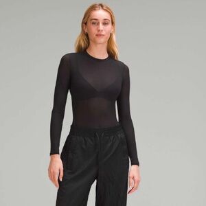 lululemon Wundermost Crewneck Bodysuit *Nulu Mesh